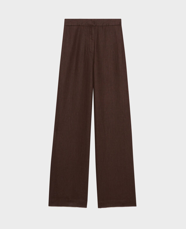 Hose mit hoher Taille aus Leinen Mole