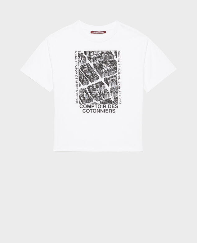 T-Shirt aus Baumwolle mit kurzen Ärmeln Black beauty
