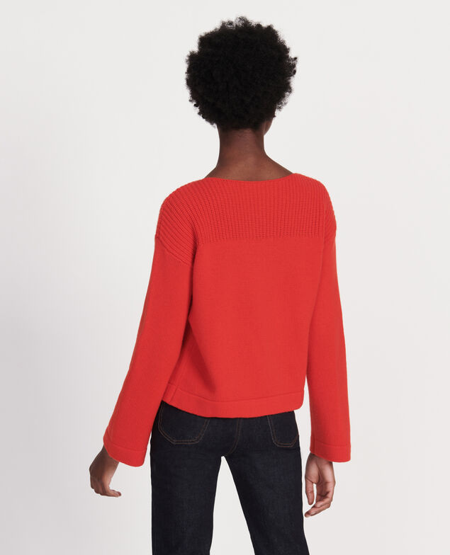 Pullover aus Wolle und Kaschmir Fiery red