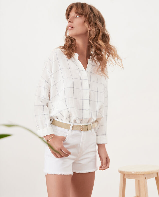 Fransen-Shorts Blanc