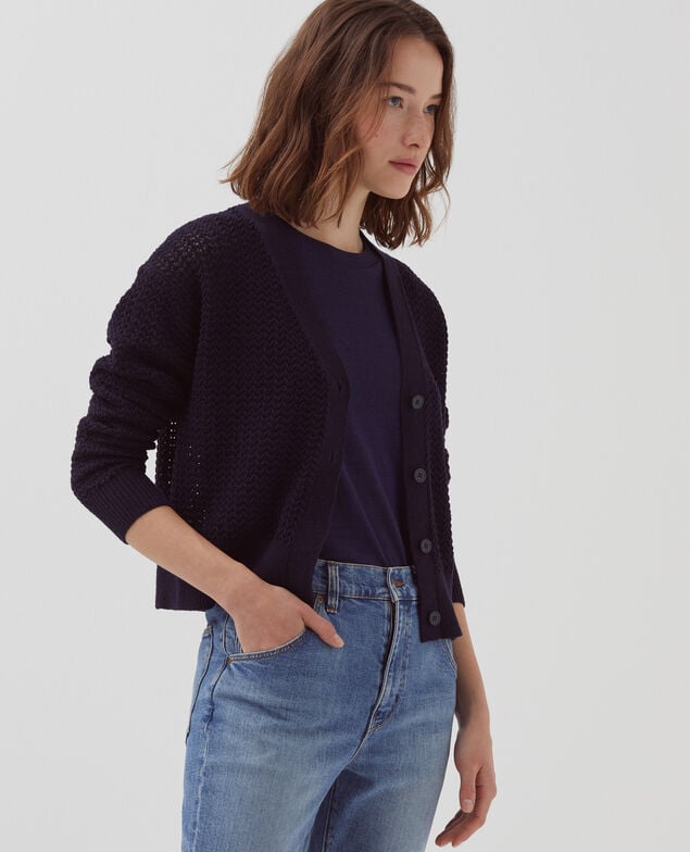 Langärmliger Cardigan H694 baritone blue