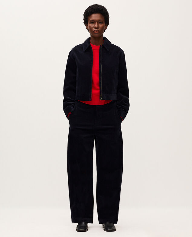 Blouson aus Cord U690 navy