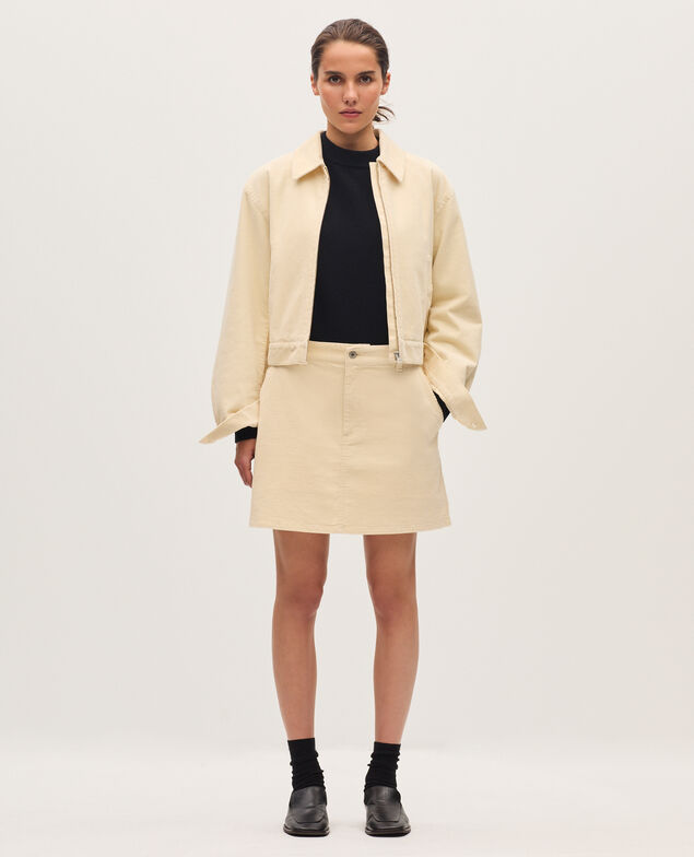 Kurzer Cordrock U010 off white