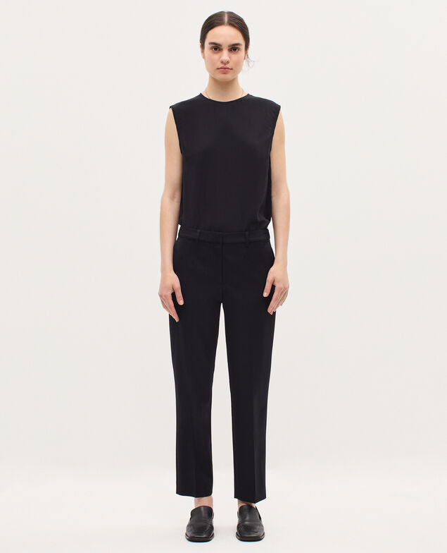Zigarettenhose aus Wolle H091 black beauty