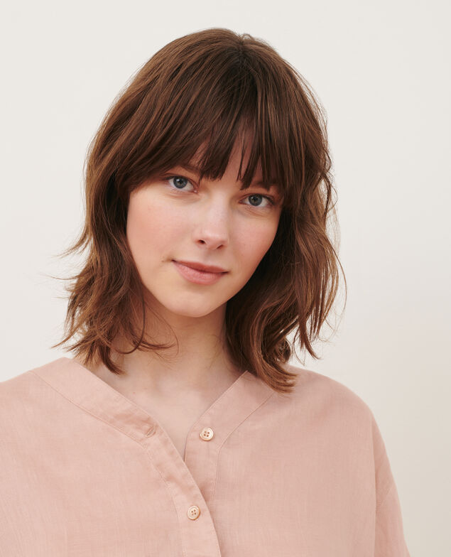 Tunesische Bluse aus Leinen 32 beige