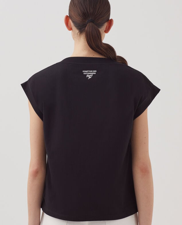 Boxy T-Shirt aus Baumwolle J094 black base 95