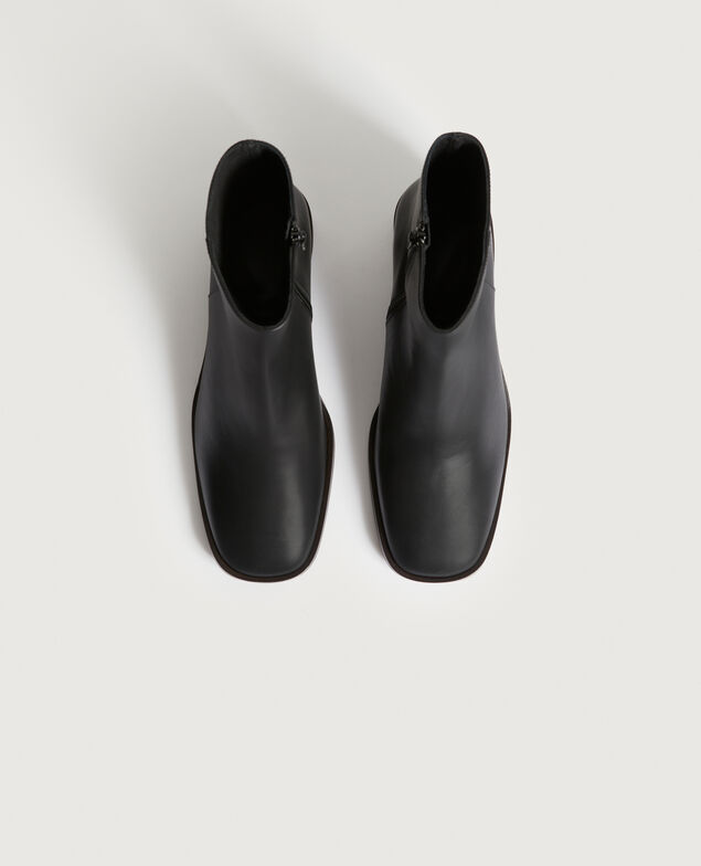 Boots aus Leder H091 black beauty