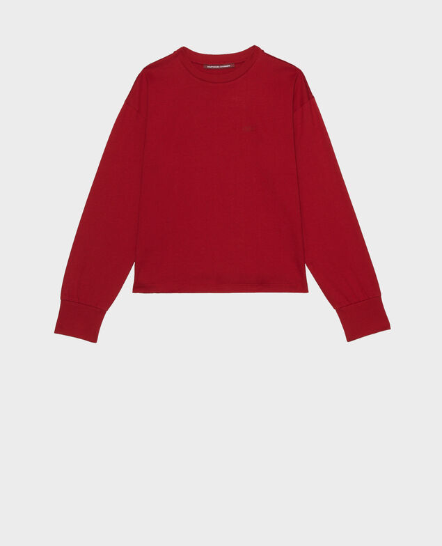 Langärmliges T-Shirt aus Baumwolle Royale red