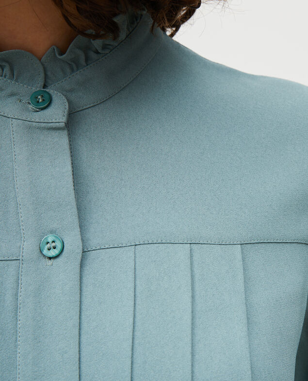 Plissee-Kleid mit Gürtel  Treillis