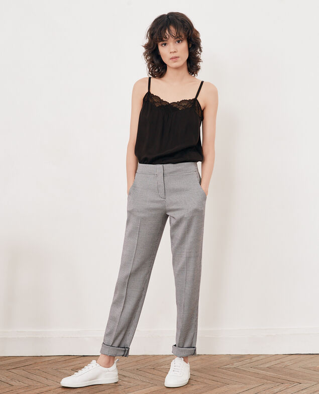 Jaquard-Hose mit Hahnentrittmuster Pied de poule