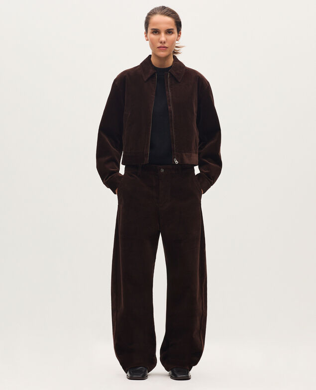 Blouson aus Cord U380 dark brown