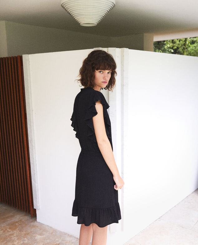 Rüschenkleid Schwarz