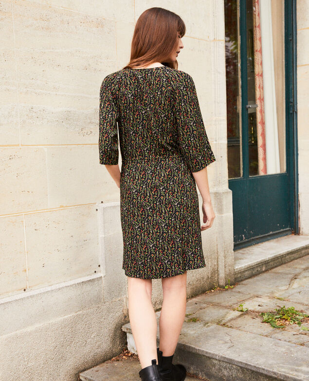 Gemustertes Kleid Daphne noir