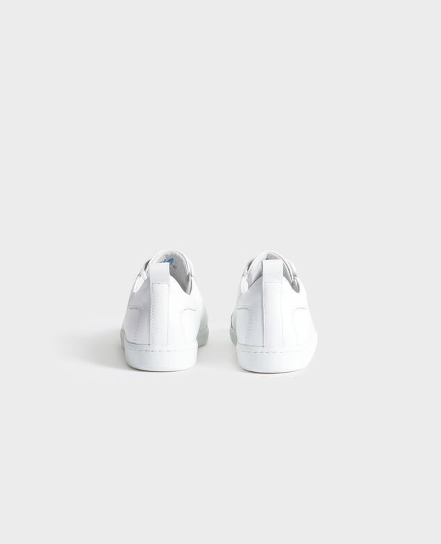 Ledersneaker mit Schnürsenkeln Brilliant white
