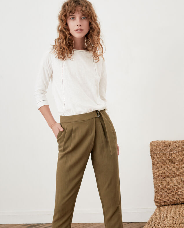 T-Shirt mit frechen Details Blanc