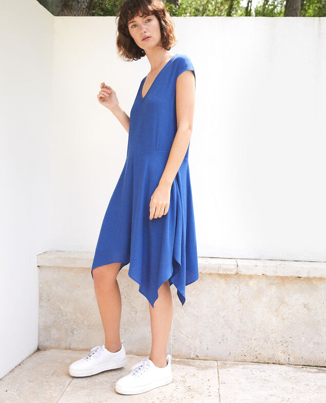 Kleid mit V-Ausschnitt Ultra marine