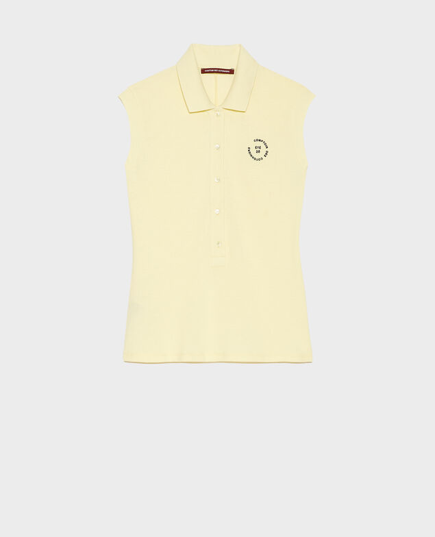 Polo-Shirt aus Piqué-Baumwolle Tender yellow