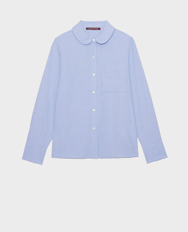 Baumwollbluse  Chambray blue