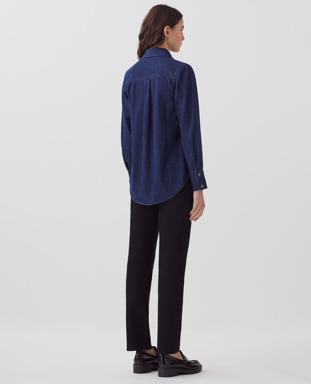 Bluse aus Baumwoll-Denim H680 rinse