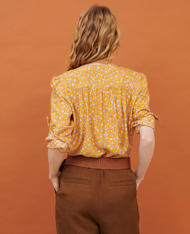 Fließende Bluse 96 print orange