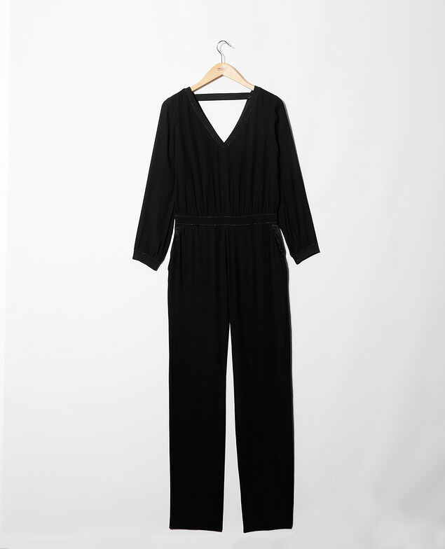 Jumpsuit mit Lurex Schwarz
