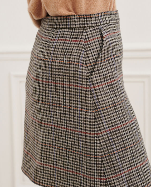Minirock mit Karomuster 8864 03 gray check