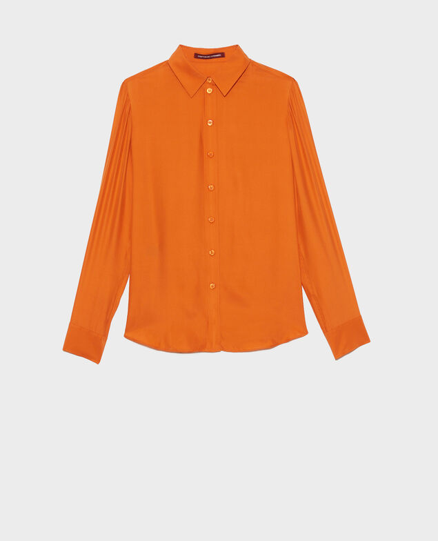 SIBYLLE - Hemdbluse aus Seide Harvest pumpkin