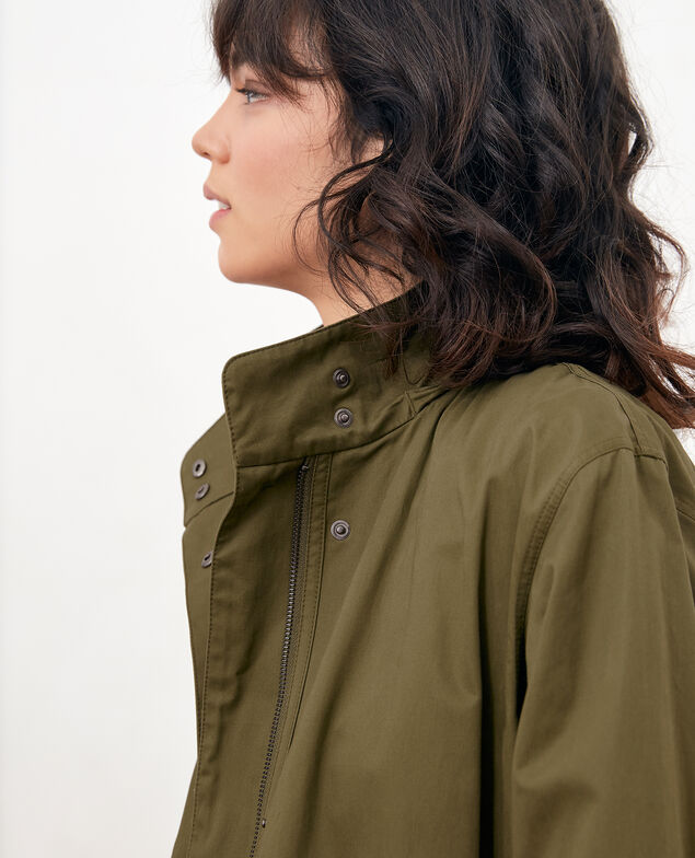 Parka mit abnehmbarer Kapuze und herausnehmbarem Futter Dark kaki