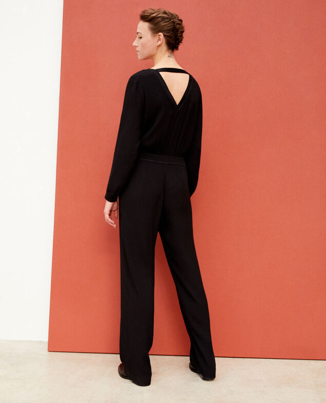 Jumpsuit mit Lurex Schwarz