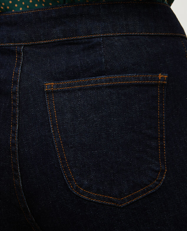 CHINO - Karottenhose aus Denim hohe Taille Denim rinse