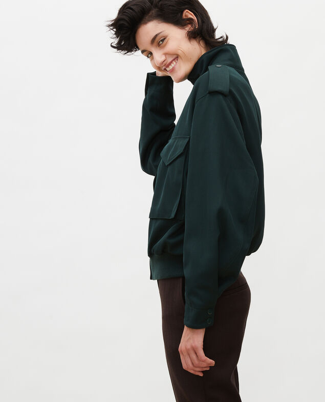  Bomberjacke aus Wollgabardine Scarab