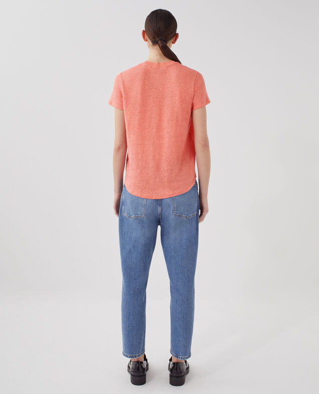 AMANDINE - T-Shirt mit Rundhalsausschnitt aus Baumwolle U120 pink