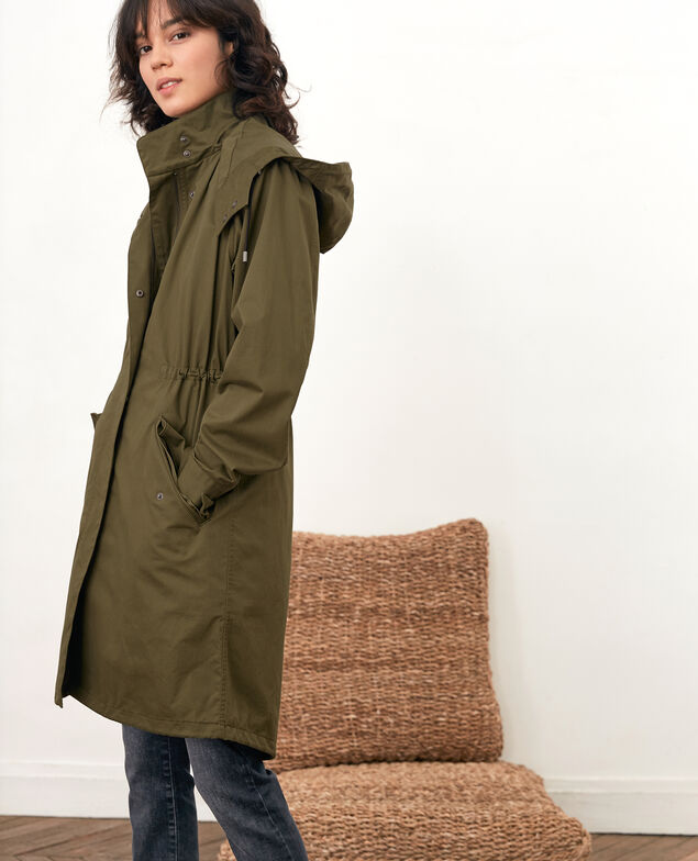 Parka mit abnehmbarer Kapuze und herausnehmbarem Futter Dark kaki
