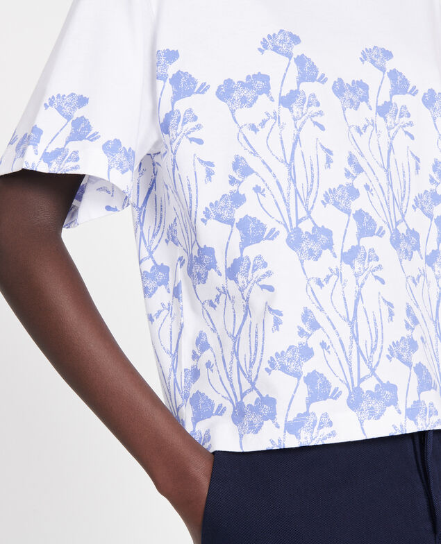 T-Shirt mit Blumenmuster aus Baumwolle Empreinte gardenia jewel
