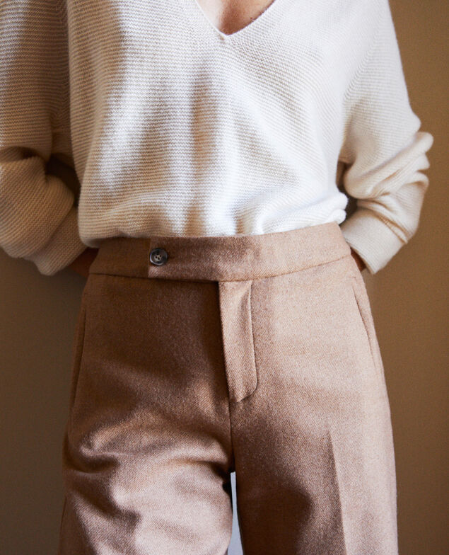 tailoring-Hose mit Wolle Camel