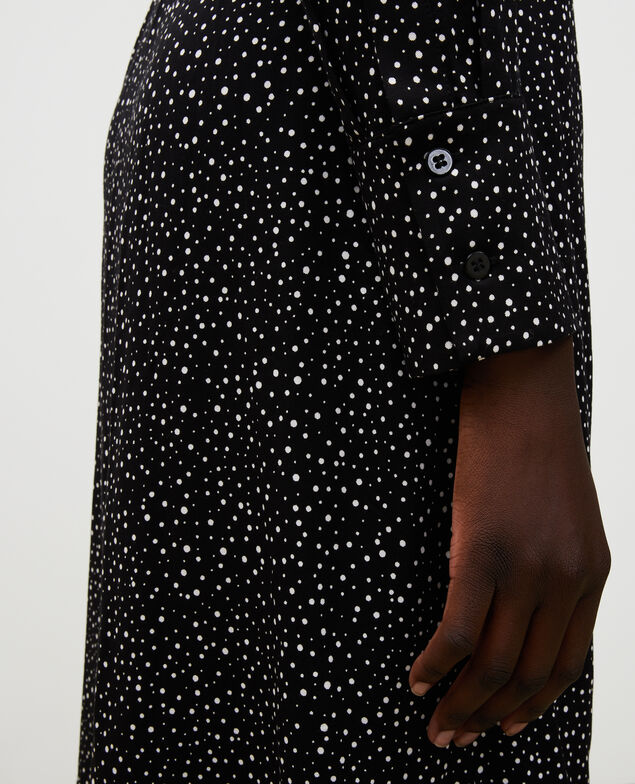 Kurzes Wickelkleid Print constellation black
