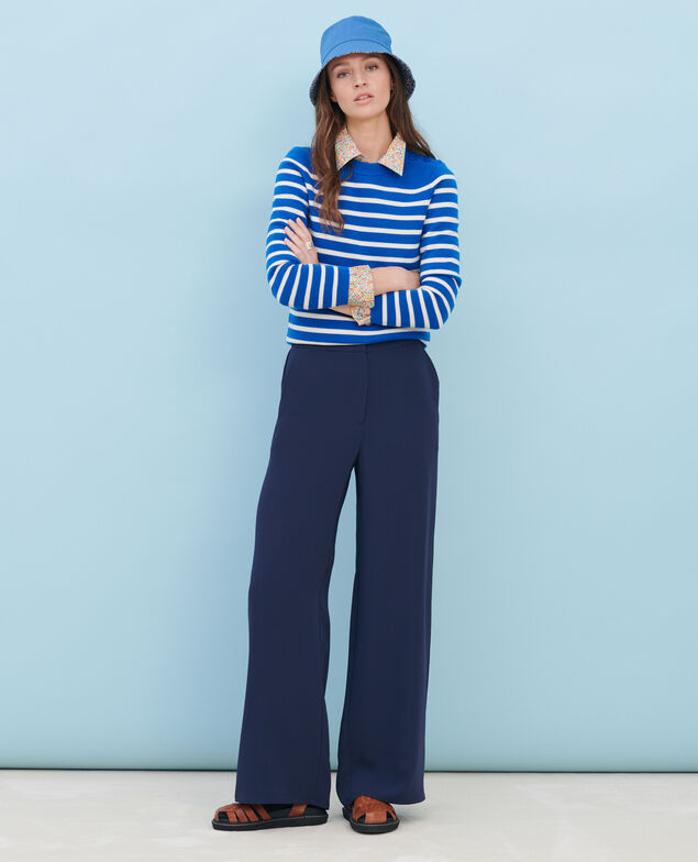 YVONNE - Hose weit und mit hoher Taille Night sky