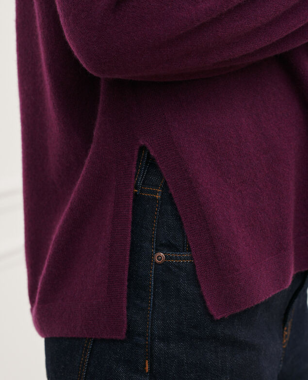 Jacke mit 3-D-Strick aus Kaschmir in lockerer Passform Potent purple