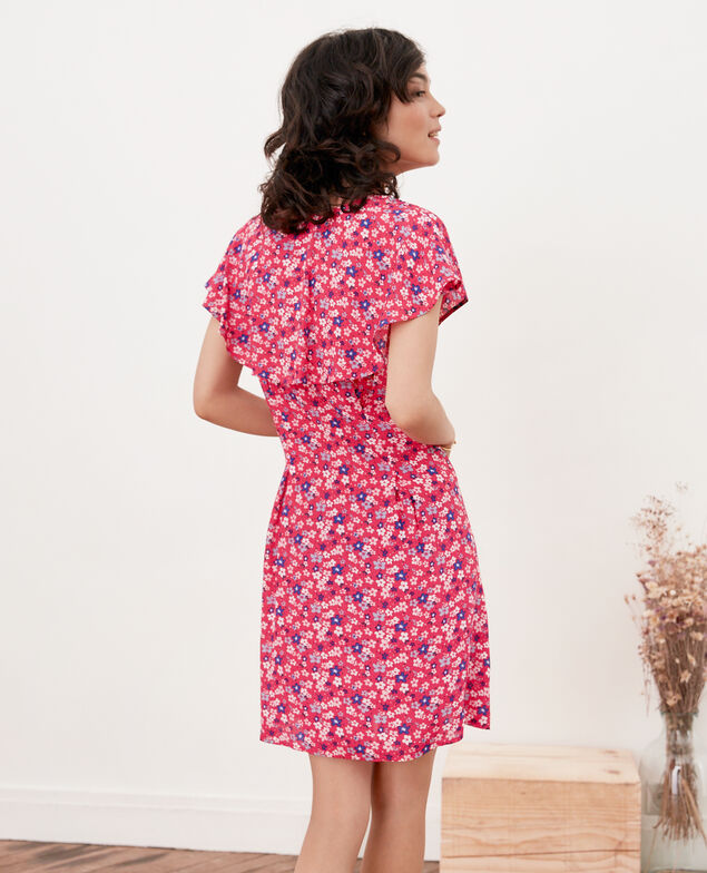 Gemustertes Kleid Honolulu ultra pink