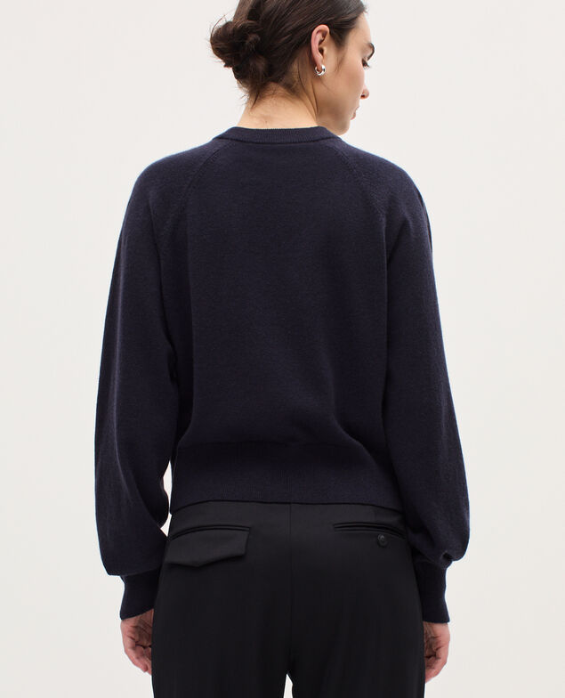 Pullover mit Rundhalsausschnitt aus Kaschmir K691 navy st gray