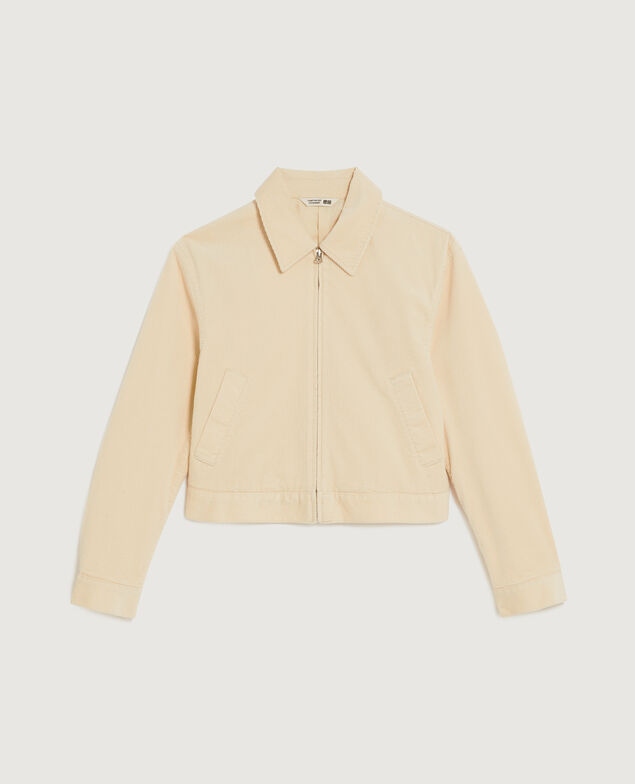 Blouson aus Cord U010 off white