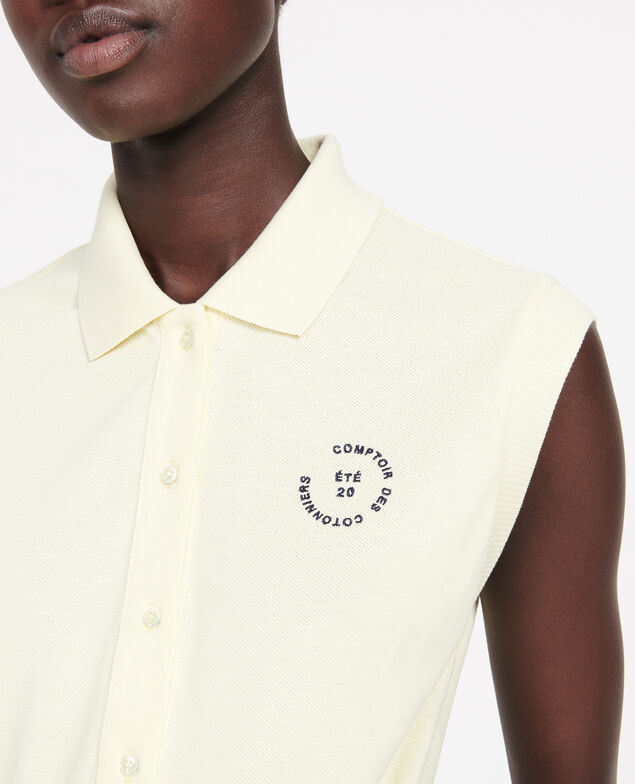 Polo-Shirt aus Piqué-Baumwolle Tender yellow