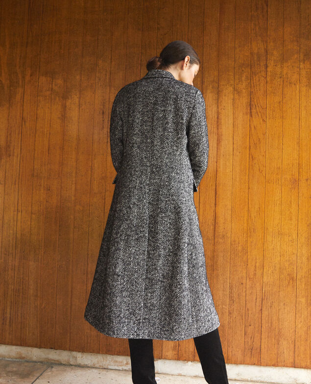Zeitloser Tailoring-Mantel Schwarz