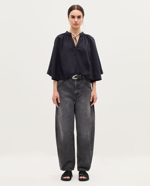 Bluse aus Baumwollvoile K080 vulcan gray