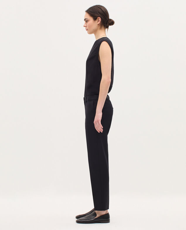 Zigarettenhose aus Wolle H091 black beauty