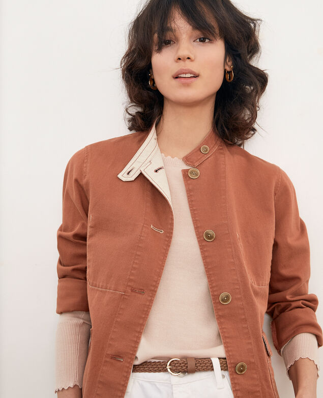 Jacke mit Mao-Kragen Auburn