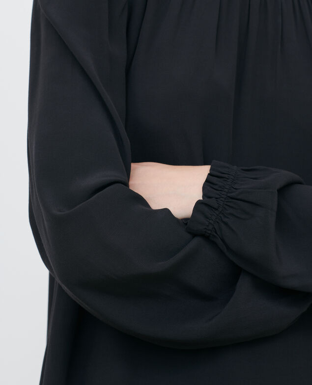 Kurzes gesmoktes Kleid Black beauty