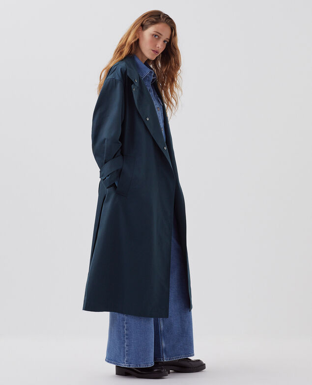 Oversize Trenchcoat J690 blueberry