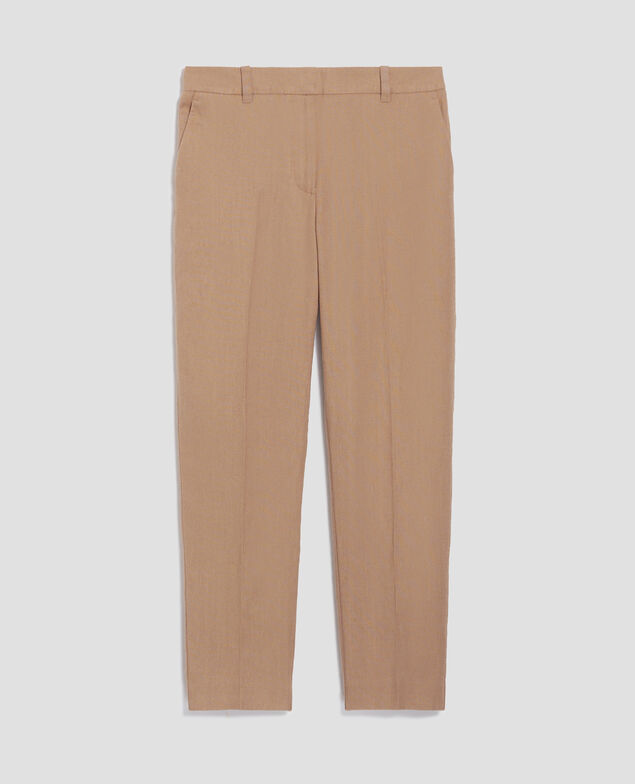 MARGUERITE - Zigarettenhose aus Leinen H330 tiger's eye