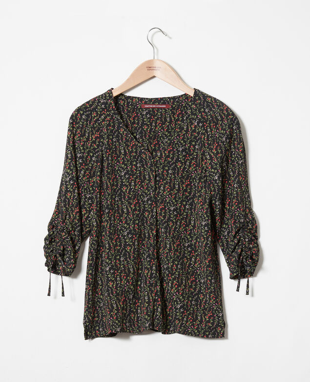 Gemusterte Bluse Daphne noir